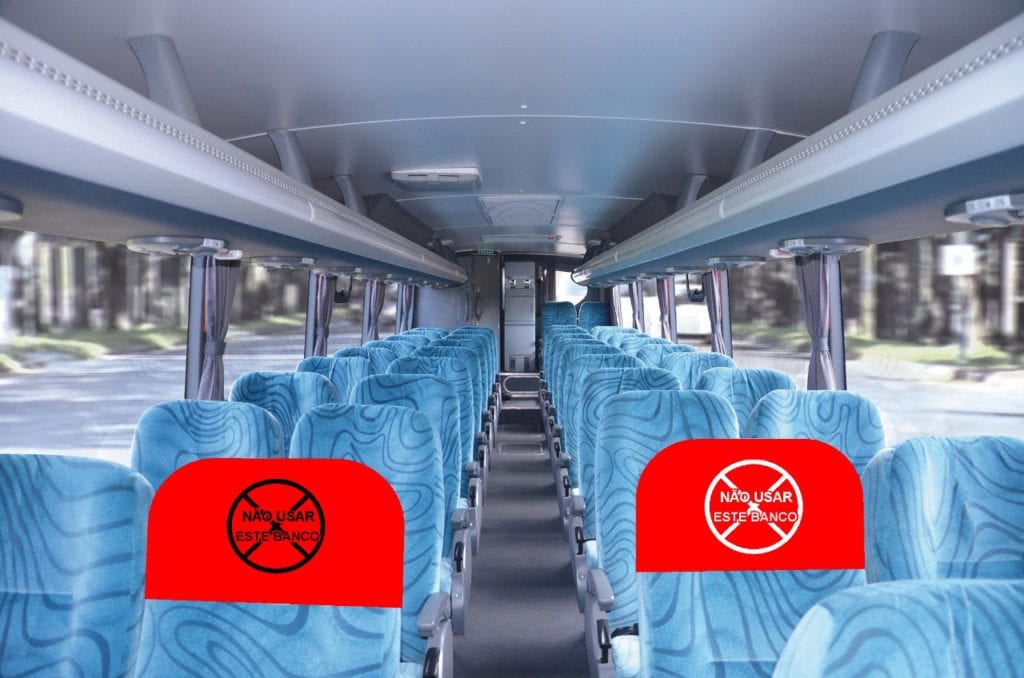 Idéia genial para distanciar passageiros nesta fase da Pandemia dentro de ônibus em geral.